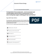 Comparative Thermodynamic Environmental and Sustainability Performance Assessments of An Aero Turboprop Engine Utilizing Jet Fuel and Biofuel