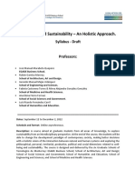 Wellbeing and Sustainability An Holistic Approach - Syllabus Draft - EGADE