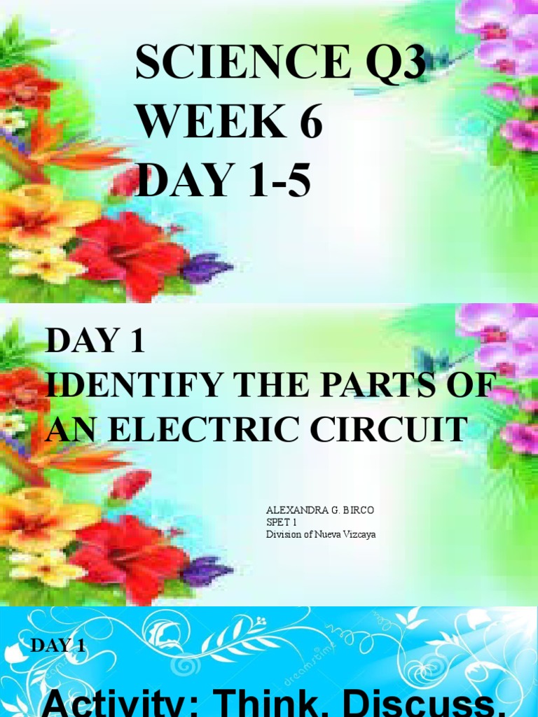 SCIENCE 5 PPT Q3 W6 - Parts of An Electric Circuit | PDF | Electricity ...