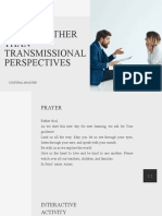 Ritual Rather Than Transmissional Perspectives: Communication Theory 2023