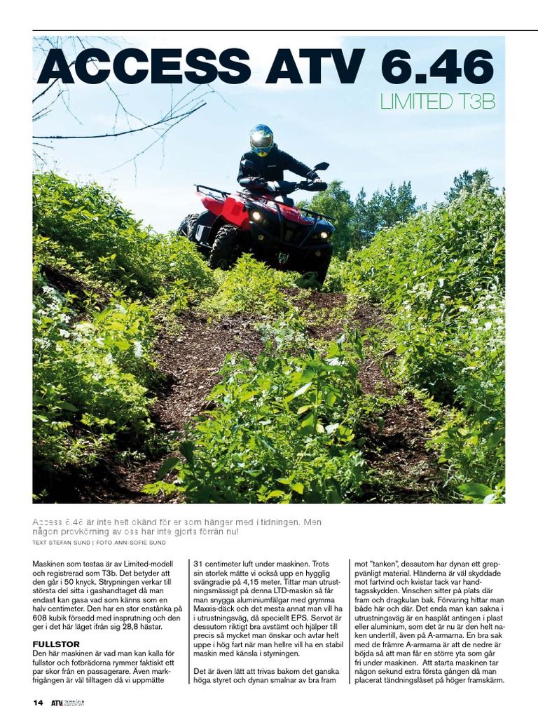 2017 Access ATV 6.46 LTD PDF