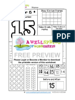 Number Worksheets Number 15 Free