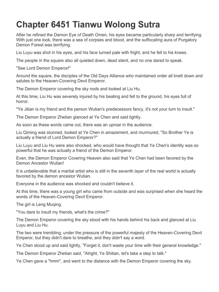 Ye Chen Chapter 6451-6500 | PDF