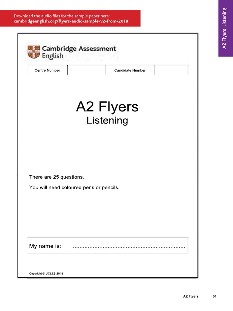 Flyers Listening Pdf Pdf