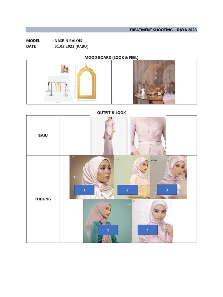 Model Treatment Shooting PDF