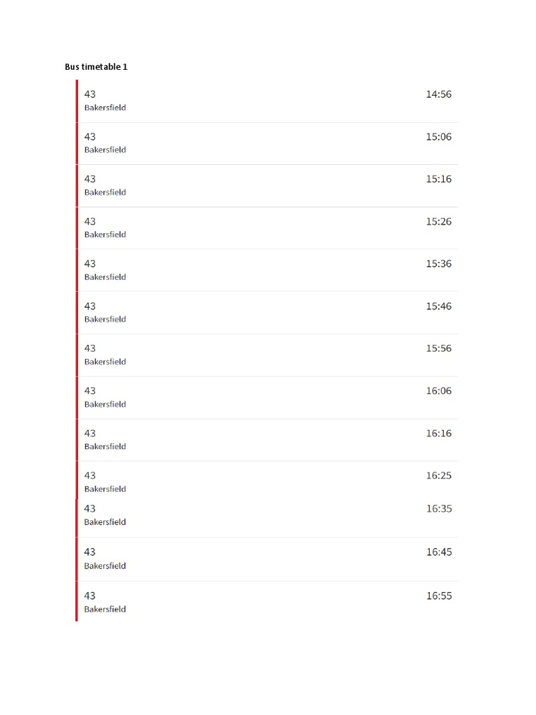 Nottingham Bus Timetables PDF
