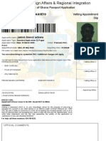 Appointment Slip - Online Passport Application MR James