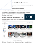 Cómo Subir Un Video A YouTube Rápido en 3 Pasos