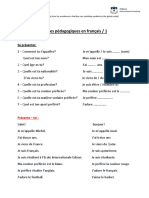 Fiches Pédagogiques en Français - 1