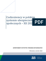 Cudzoziemcy W Polskim Systemie Ubezpieczeń Społecznych - XII.2021