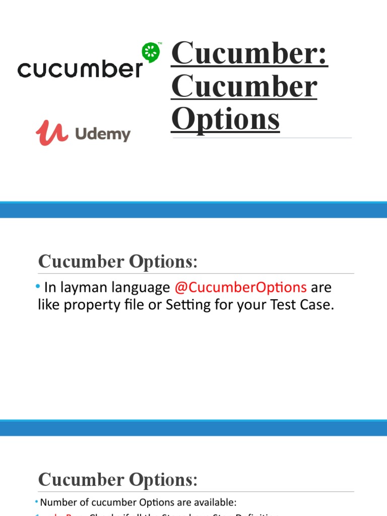 Understanding Cucumber Options in Testing | PDF | Science & Mathematics ...