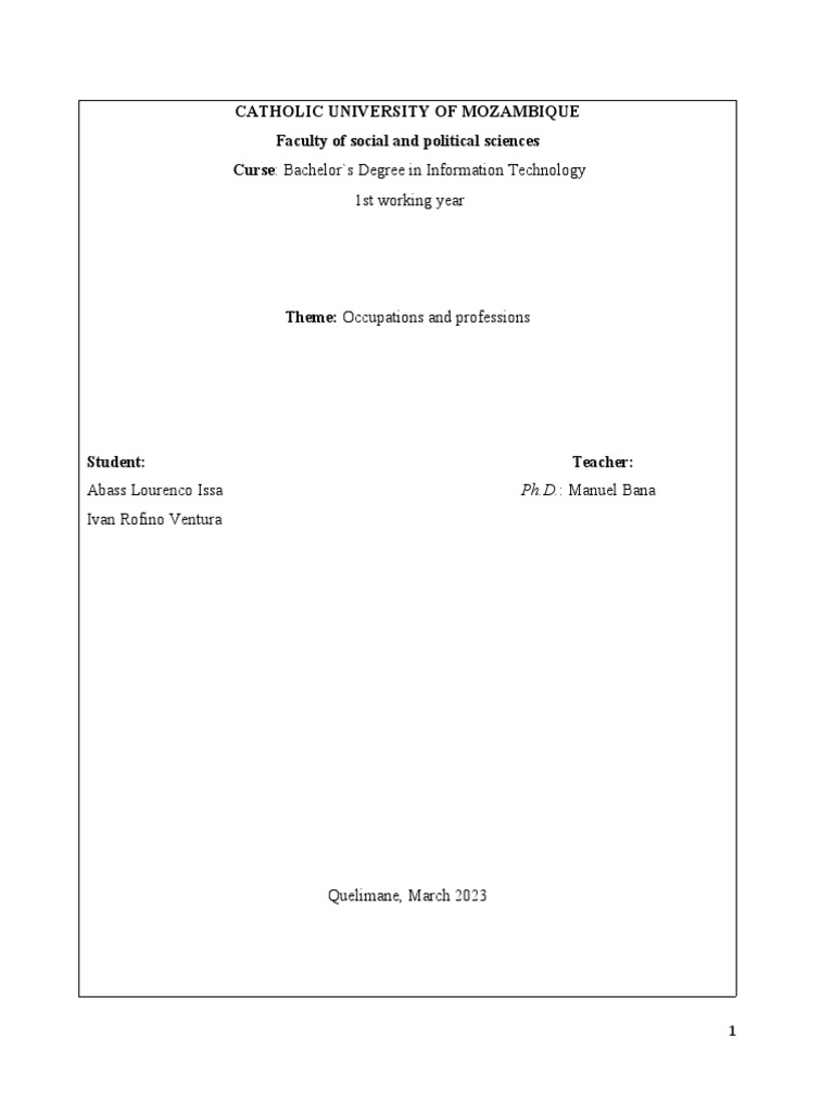 Careers and Professions Overview | PDF | Teachers | Engineer