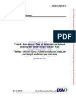 5607 - SNI ISO 3801-2010 (Kain-Cara Uji Berat Persatuan Panjang Dan Per Satuan Luas) PDF