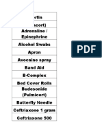 Emergency Medicines List Under 40 Characters