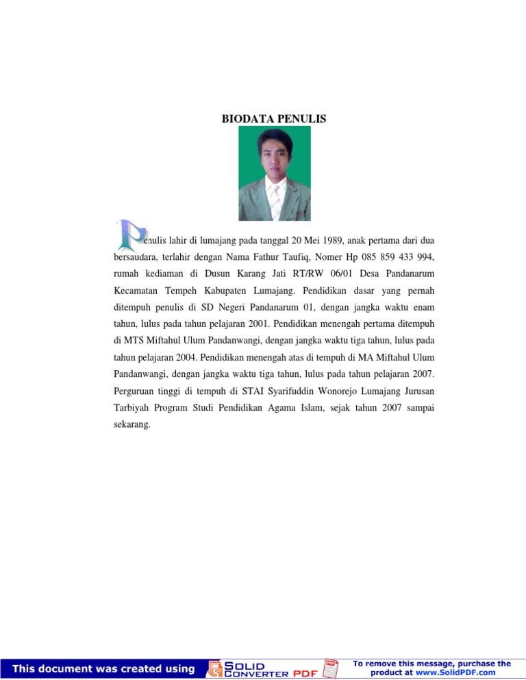 Biodata Skripsi Fathur