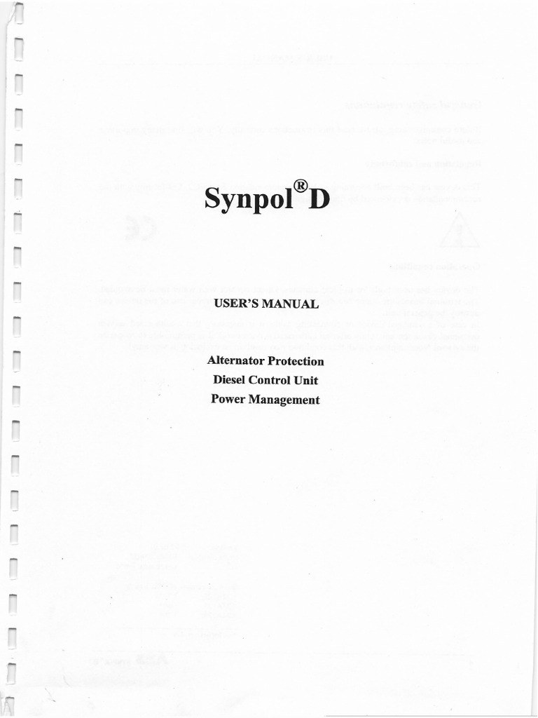 Synpol D User's Manual | PDF