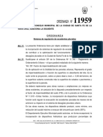 Ordenanza 11959 - Sistema de regulación de Excedentes Pluviales