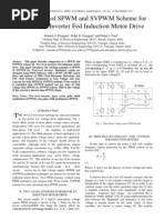 Comparison of SPWM and SVPWM Scheme For Two-Level Inverter Fed Induction Motor Drive