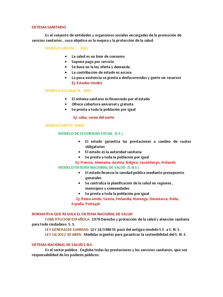 Sistema Sanitario | PDF | Gobierno | Politica de salud
