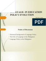 Language in Education Policy Evolution