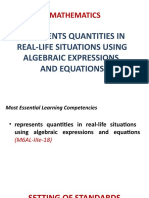 Math - Week4 - Represents Quantities in Real-Life Situations Using Algebraic Expressions