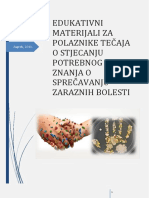 Edukativni Materijali Za Polaznike Tečaja o Stjecanju Potrebnog Znanja o Sprečavanju Zaraznih Bolesti