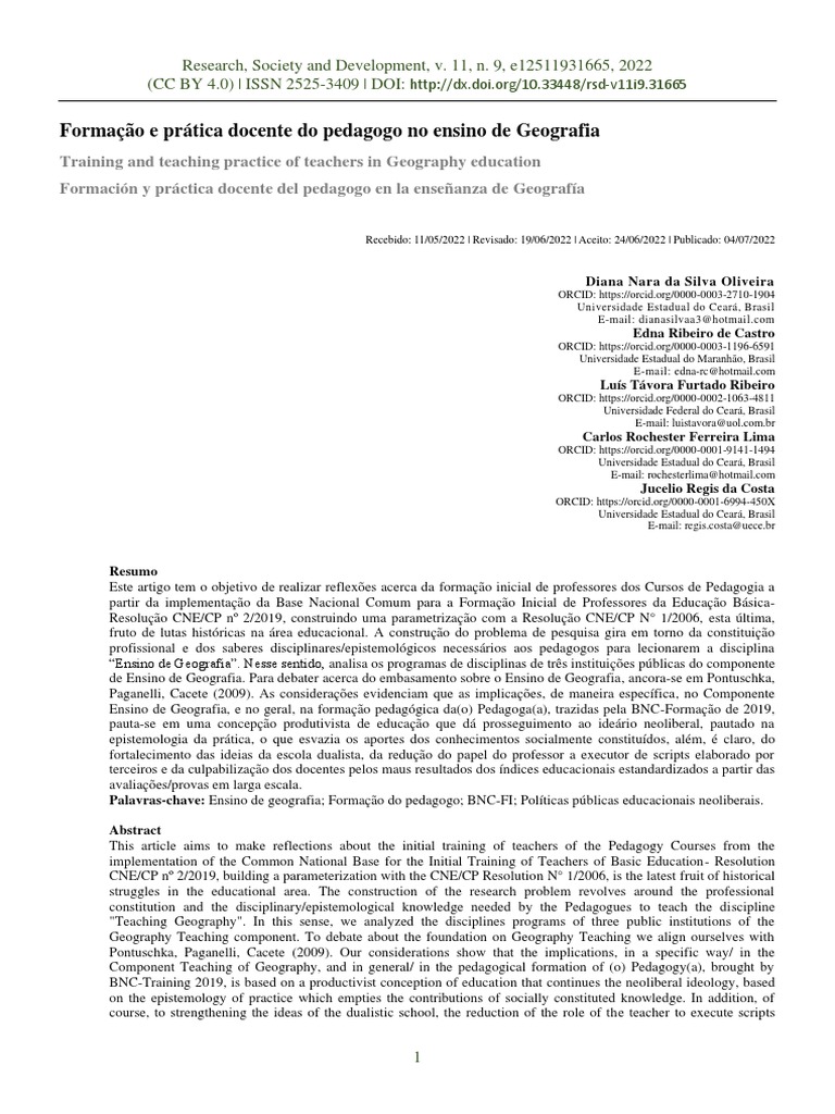 Formação e Prática Docente Pedagogo PDF | PDF | Pedagogia | Aprendizado