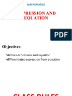 Math Expressions & Equations