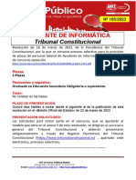 106-23 Boletin Informativo Empleo Publico Ayudante de Informática Tribunal Constitucional 22-03-2023