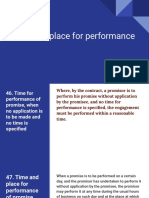 time and place for performance