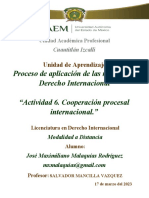 Cooperación Procesal Internacional