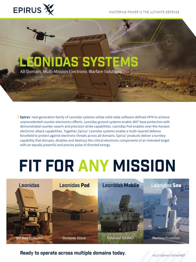 Epirus AFCEA West Datasheet FinaL PDF PDF Electronic Warfare