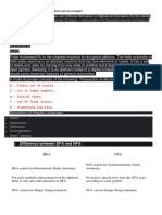 Difference Between DFA and NFA