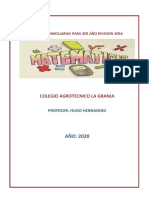 Tareas Domiciliarias para 3er Año Division 1era