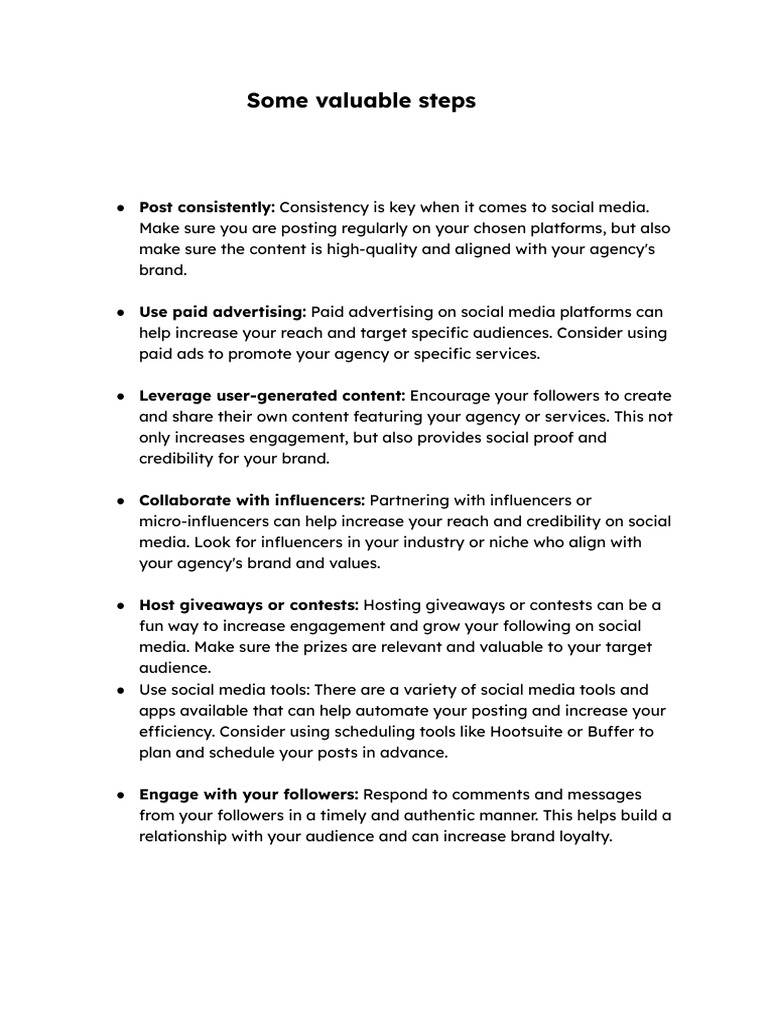 Sample Of Social Media Plan