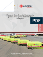 Plano emergência transporte produtos perigosos