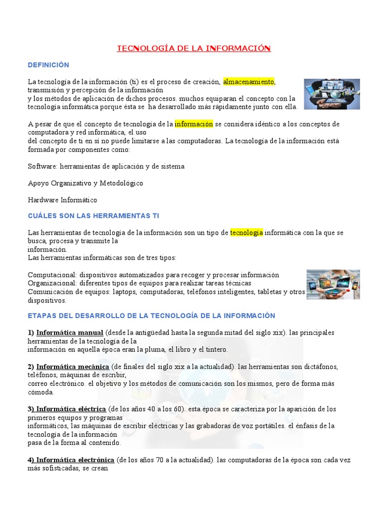 TECNOLOGÍA DE LA INFORMACIÓN TAREA TEMA #03 | PDF | Informática ...