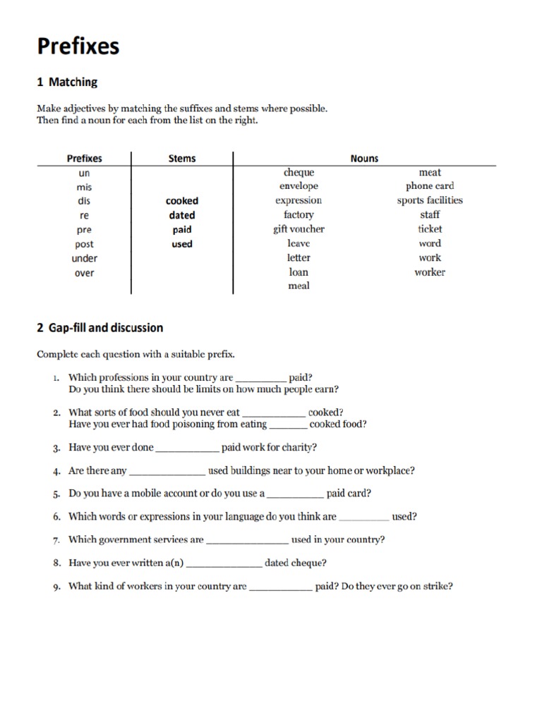 Prefixes and Suffixes | PDF