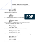 Échelle Chronotype (Enfants)