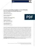 COVID - 19 Vaccination Acceptance A Case of Interplay Between Political and Health Dimensions