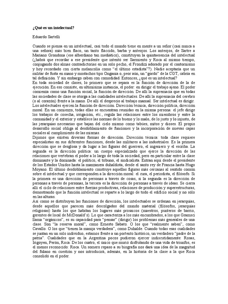 Definición y roles del intelectual | PDF | Ciencias sociales | Filosofía
