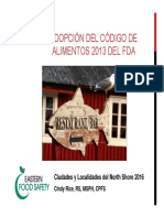 2013 Food Code Training SPANISH Presentation 9 13 16 Cindy Rice PDF