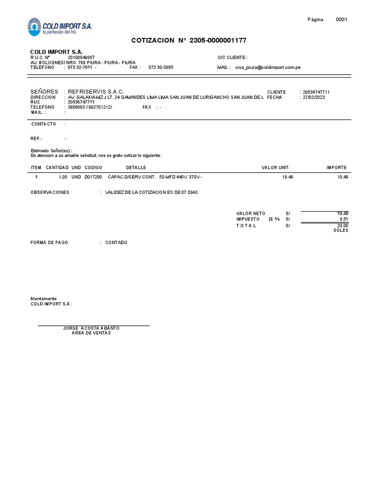 Refriservis3 cold import pdf