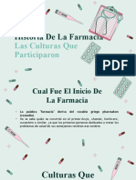 Historia de La Farmacia Y Las Culturas Que Participaron