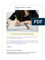 51 Constructive Feedback Examples For Students 2023 PDF