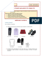 4 Calculamos El Gasto Que Genera La Compra de Uniformes Escolares