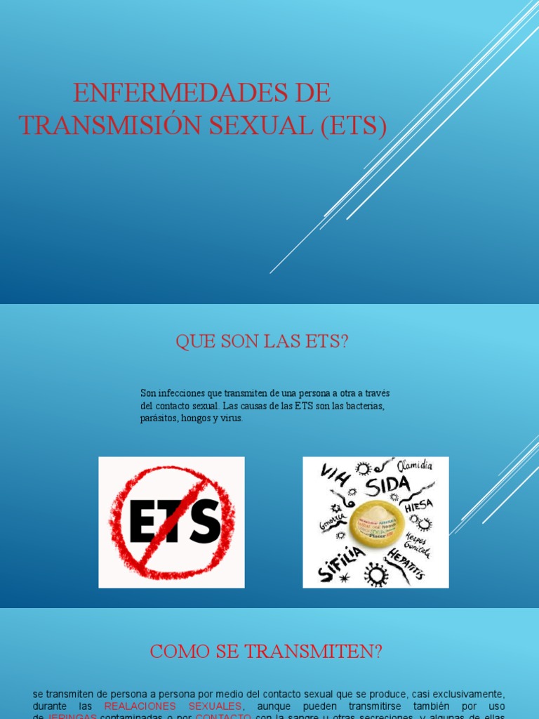 Enfermedades de Transmisión Sexual (Ets) | PDF | Infección transmitida ...