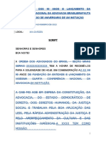 90 Anos OAB-MG e Lançamento Conferência Nacional