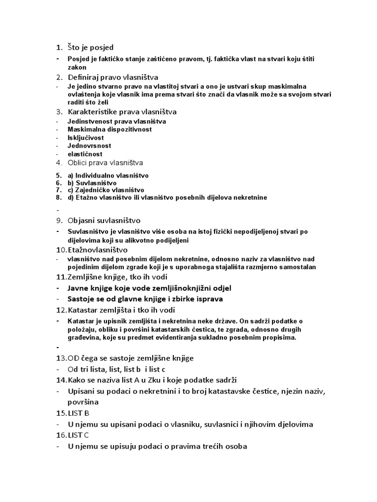 Što Je Posjed | PDF