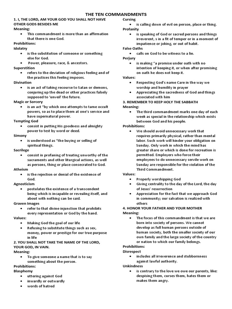 Ten Commandments | PDF | Marriage | In Vitro Fertilisation